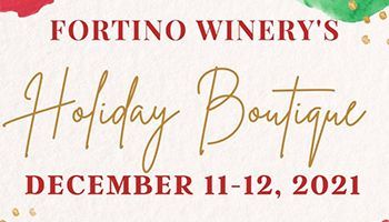 Fortino Holiday Boutique Flyer with green and red circles