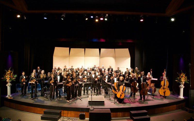 South Valley Symphony's full orchestra on stage