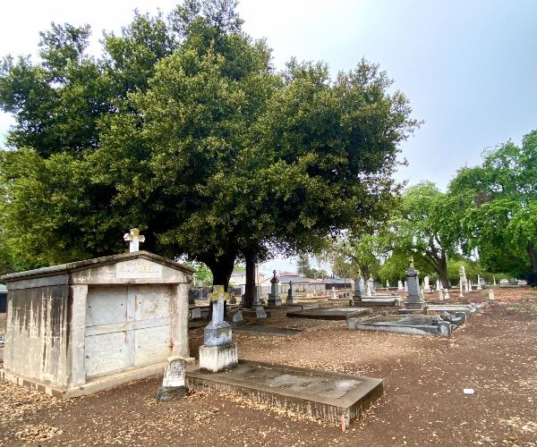 Old St. Mary Cemetery with gravesites