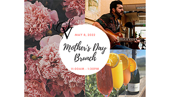 Pink flowers, mimosas and band playing music for Mother's Day