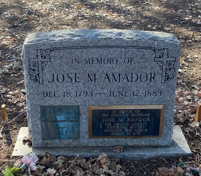 a great tombstone for Jose Amador with a ceros in each upper corner