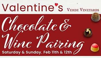 Graphic with event details and chocolate