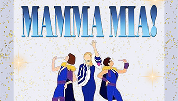 Graphic of three ladies singing in blue outfits